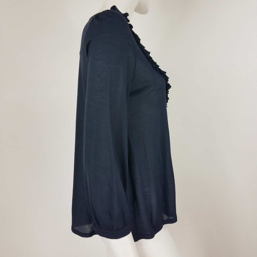 JOIE SOFT Pleated 3/4 Sleeve Grey Blouse Size S - Picture 3 of 8